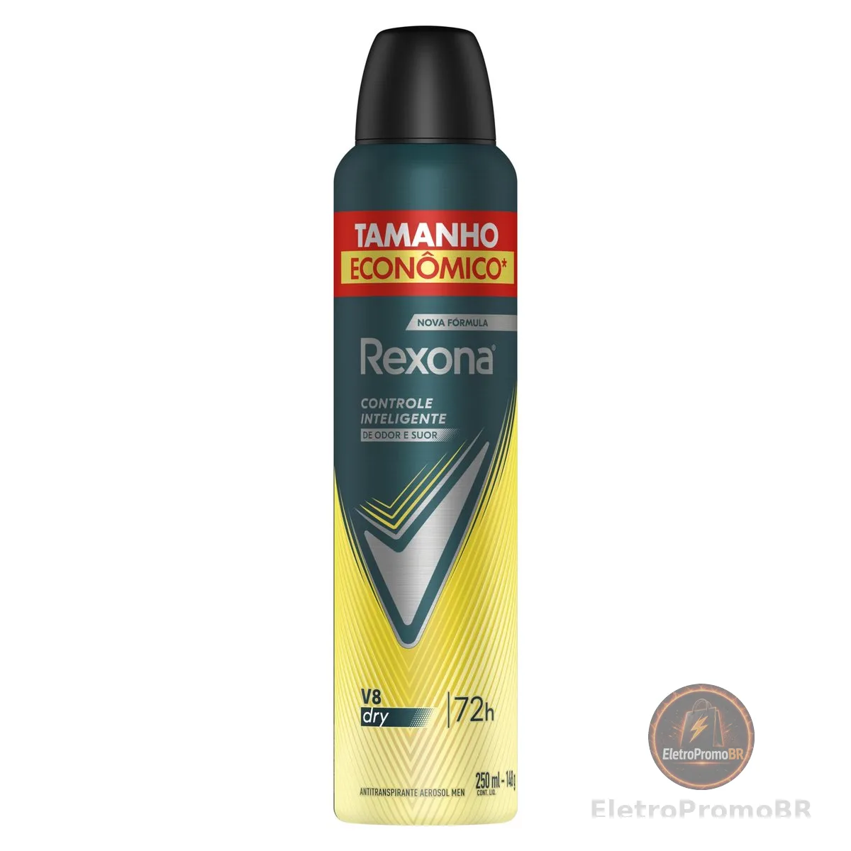 Rexona Antitranspirante Masculino Aerossol V8 250 ML, Leve Mais Pague Menos, Embalagem Pode Variar