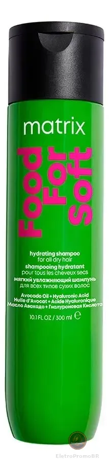 Shampoo Vegano Hidratação Cabelos Secos Food For Soft Matrix 300ml