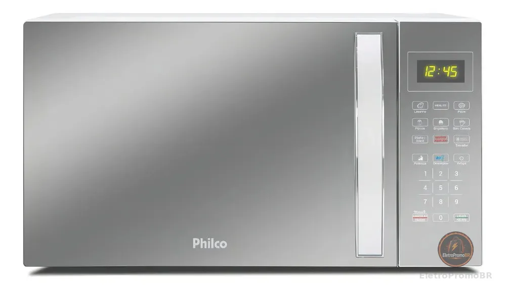 Micro-ondas 33L Philco Espelhado/Branco 1400W 220V PMO38E