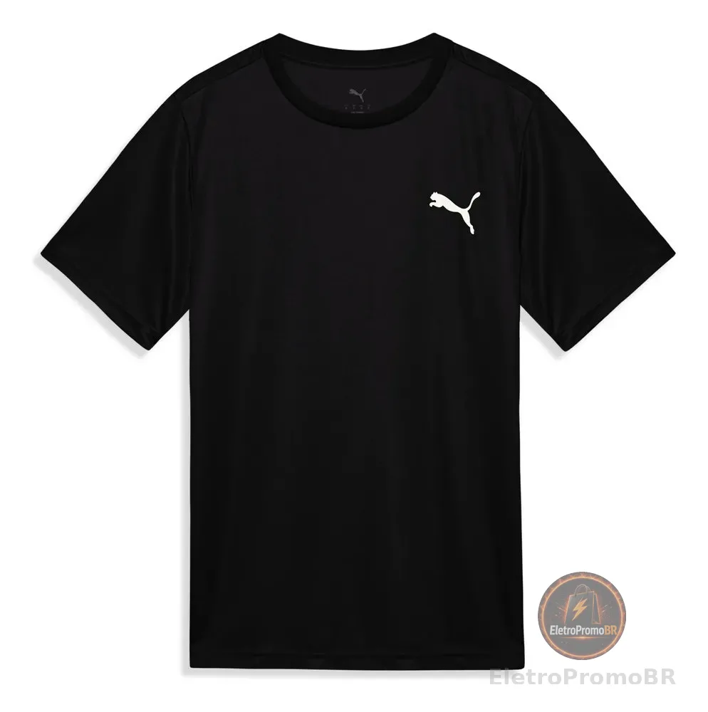 Camiseta Ess Small Puma Logo Poly Tee Masculina Puma Preto Gg