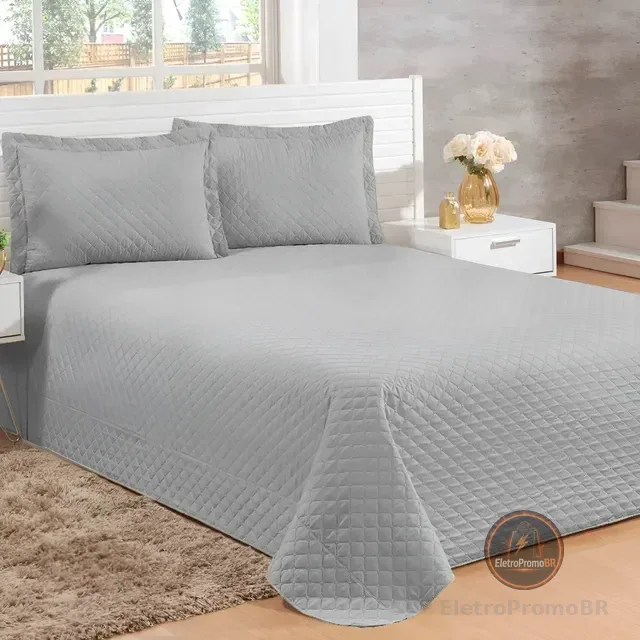 Kit Cobre Leito Veneza Casal Padrão Cama Box Varias Cores