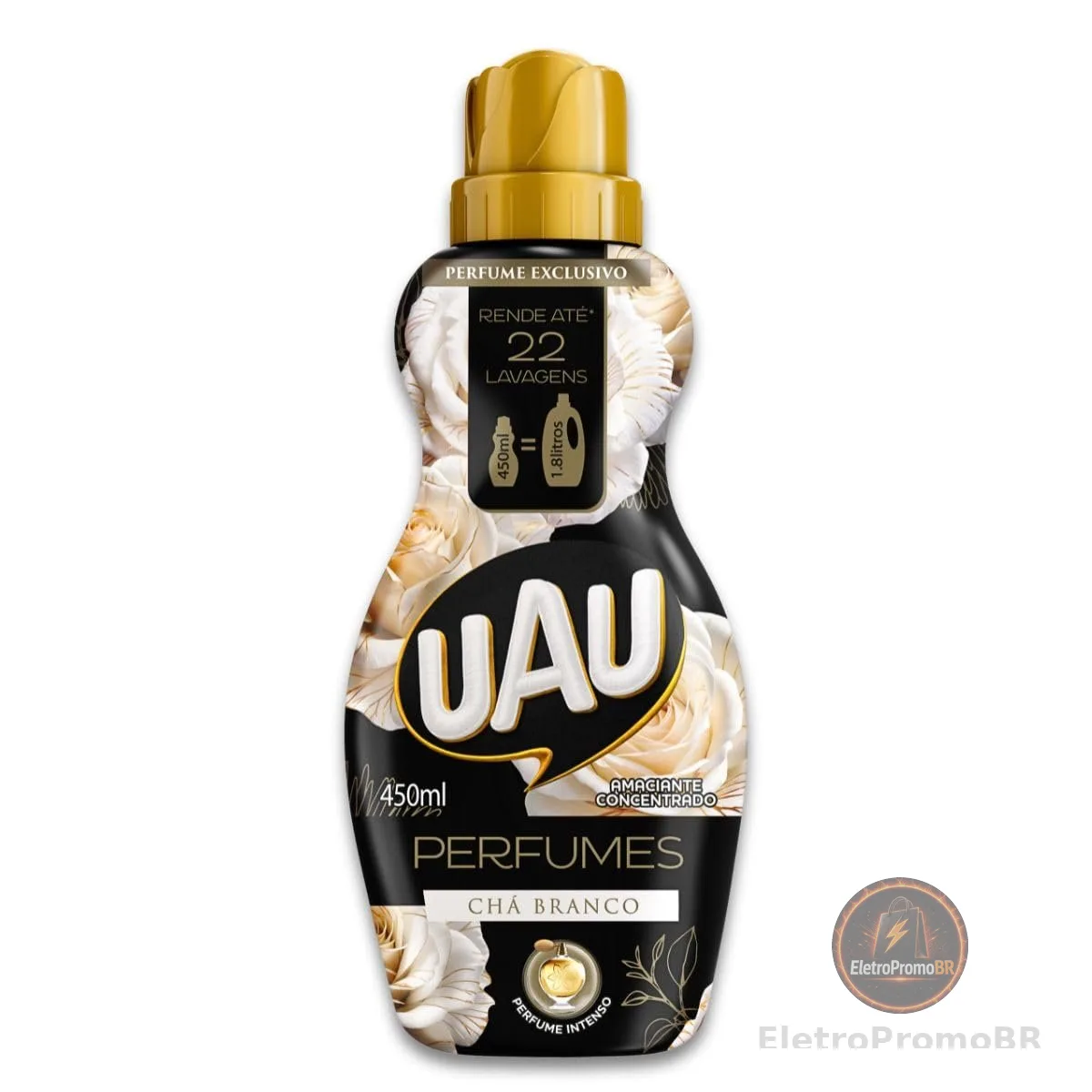 Amaciante Concentrado 450ml UAU Perfume Chá Branco