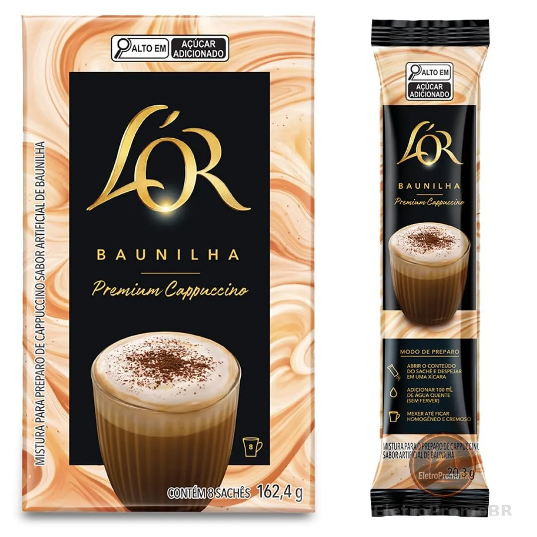 Cappuccino Premium L'OR Baunilha 8 uni.