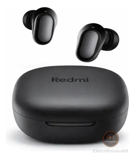 Fone De Ouvido Bluetooth Xiaomi Redmi Buds 6 Play Preto Preto
