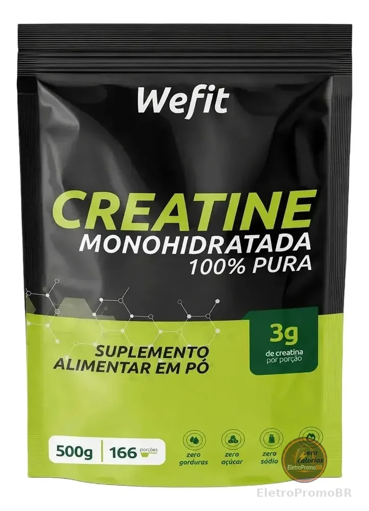 Creatine Monohidratada Refil 500g Wefit Sem Sabor