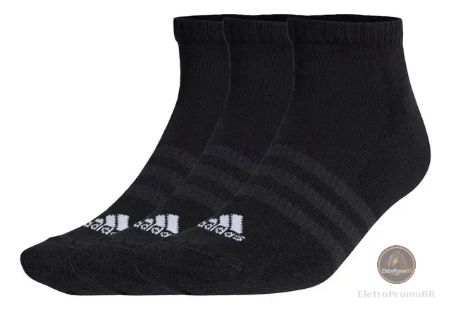 Meias Amortecidas Cano Baixo 3 Pares adidas
