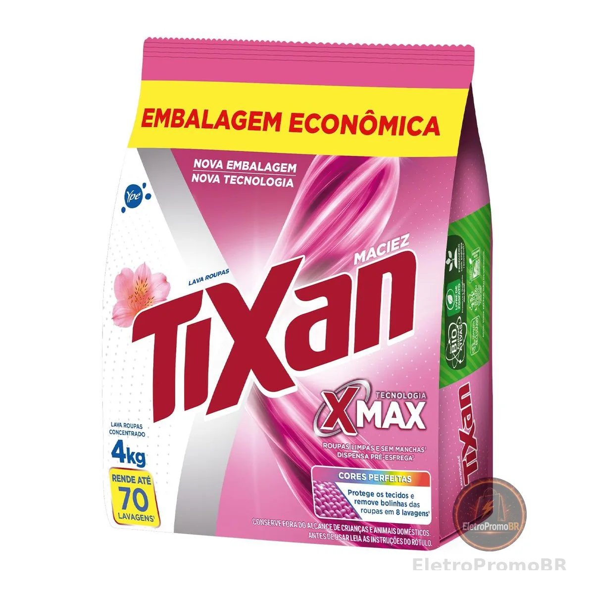 Ypê Lava Roupas em Pó Tixan Maciez Sachê 4Kg