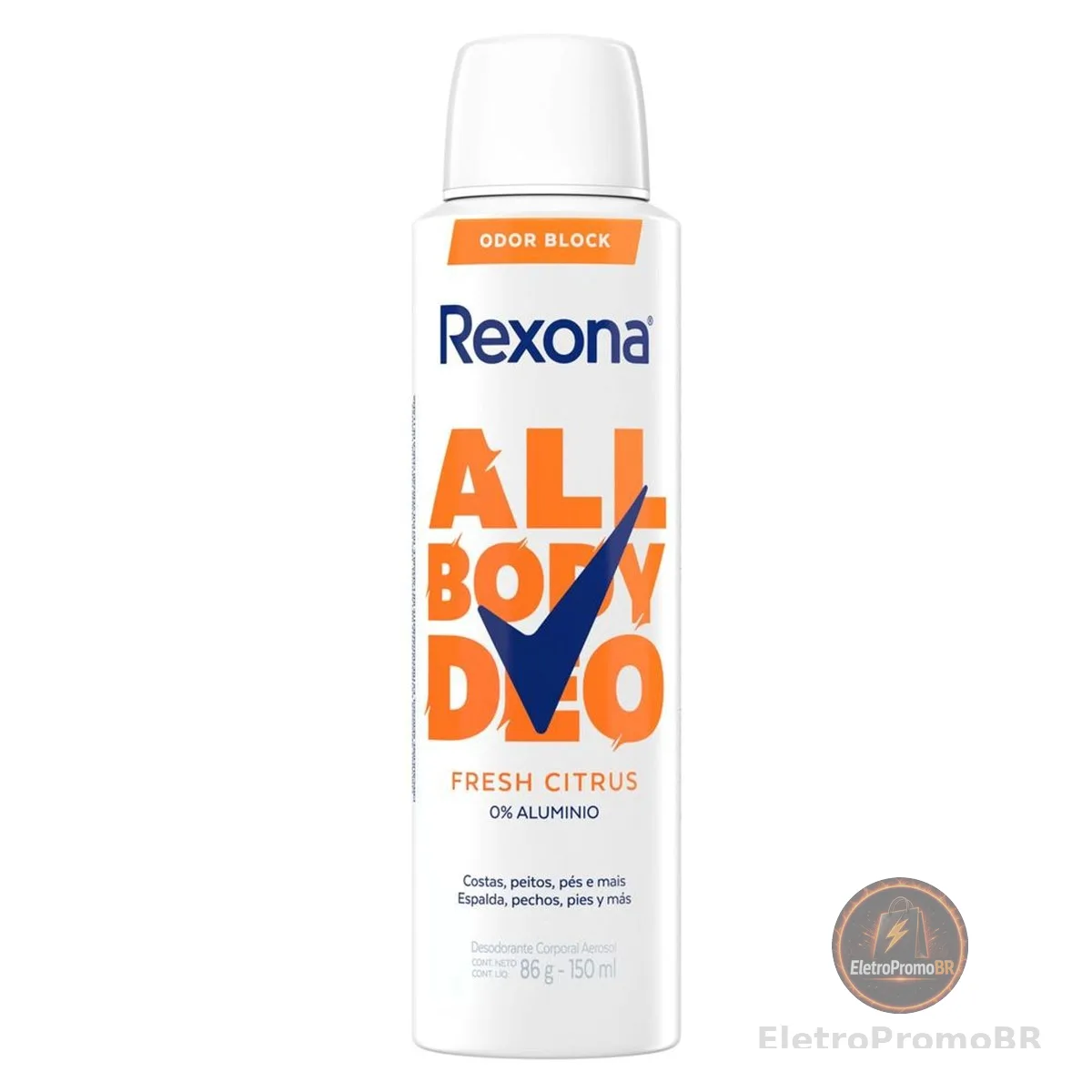 Rexona All Body, Desodorante Corporal Aerossol, Para o Corpo Todo, Fresh Citrus 150ml