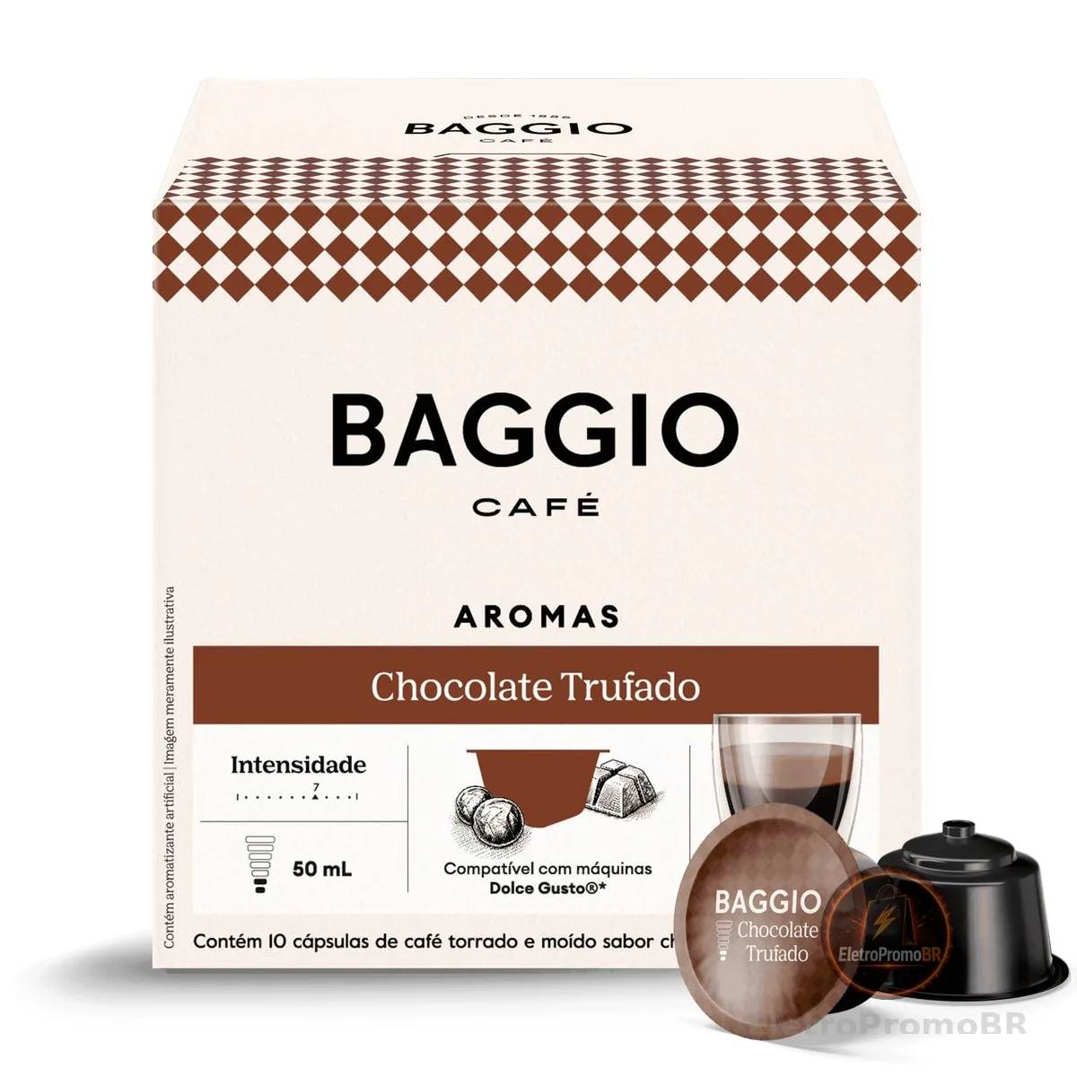 Baggio Café Cápsulas De Café Aroma Chocolate Trufado Compatível Com Máquinas Dolce Gusto Contém 10 Cápsulas