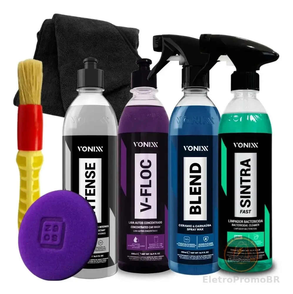 Kit Lavagem Automotiva V-floc Blend Sintra Intense Vonixx