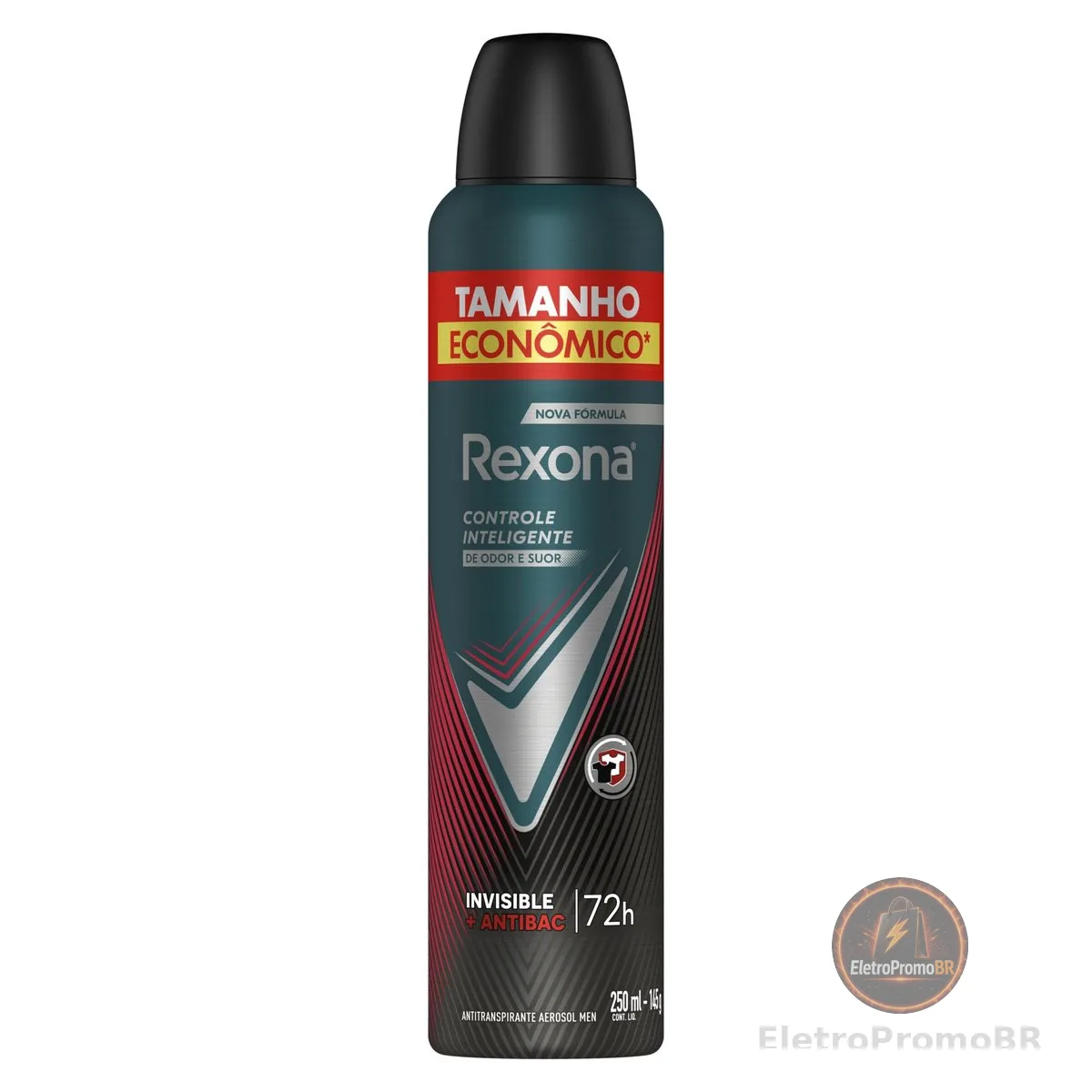 Rexona Antitranspirante Masculino Aerossol Antibacterial e Invisible 250 ML, Leve Mais Pague Menos, Embalagem Pode Variar