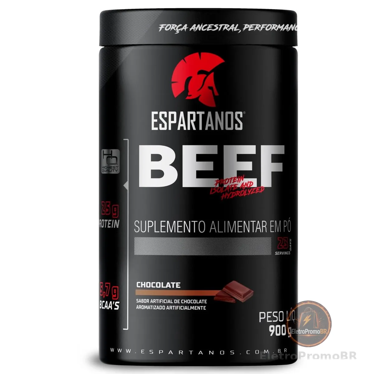 Whey Protein Beef Protein Isolate Hidrolized Chocolate 900g - Espartanos