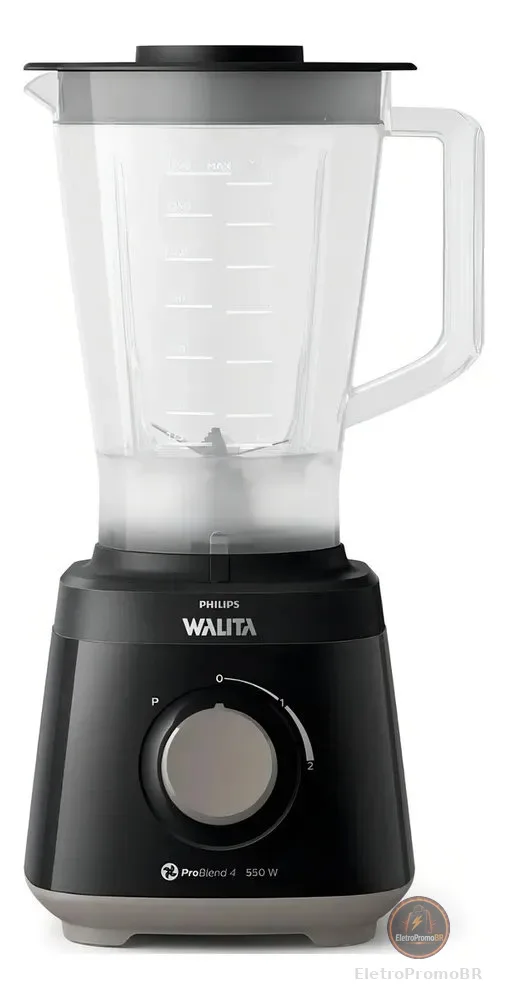 LIQUIDIFICADOR PHILIPS WALITA DAILY 2L 2 VELOCIDADES PRETO 127V RI2110/31