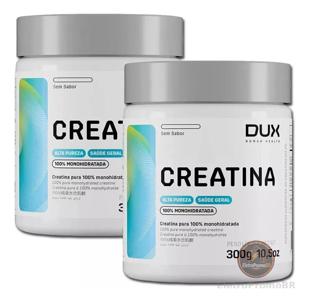 Kit 2x Creatina Monohidratada 100% Pura 300g Dux Nutrition