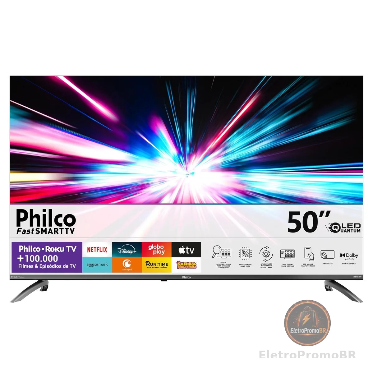 Smart TV 50” Philco P50CRB 4K LED Dolby Audio