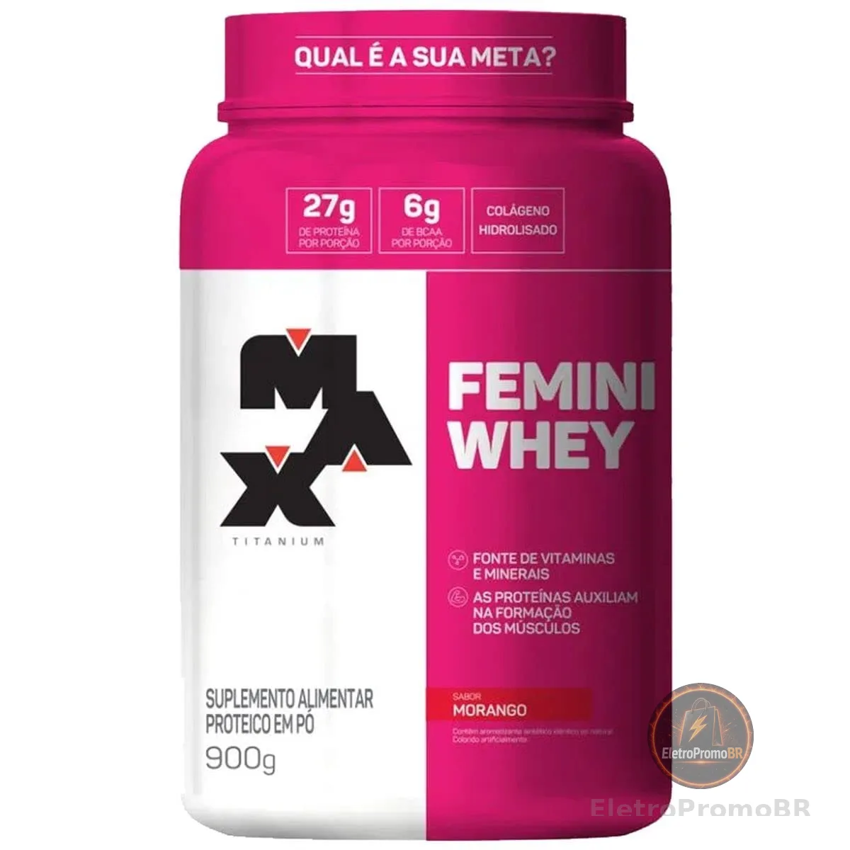 Femini Whey (900g) - Sabor Morango