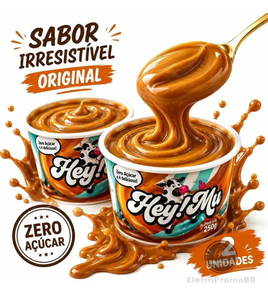 Doce Leite Hey Mu 250g Zero Açúcar Fit Original 2 Unidades