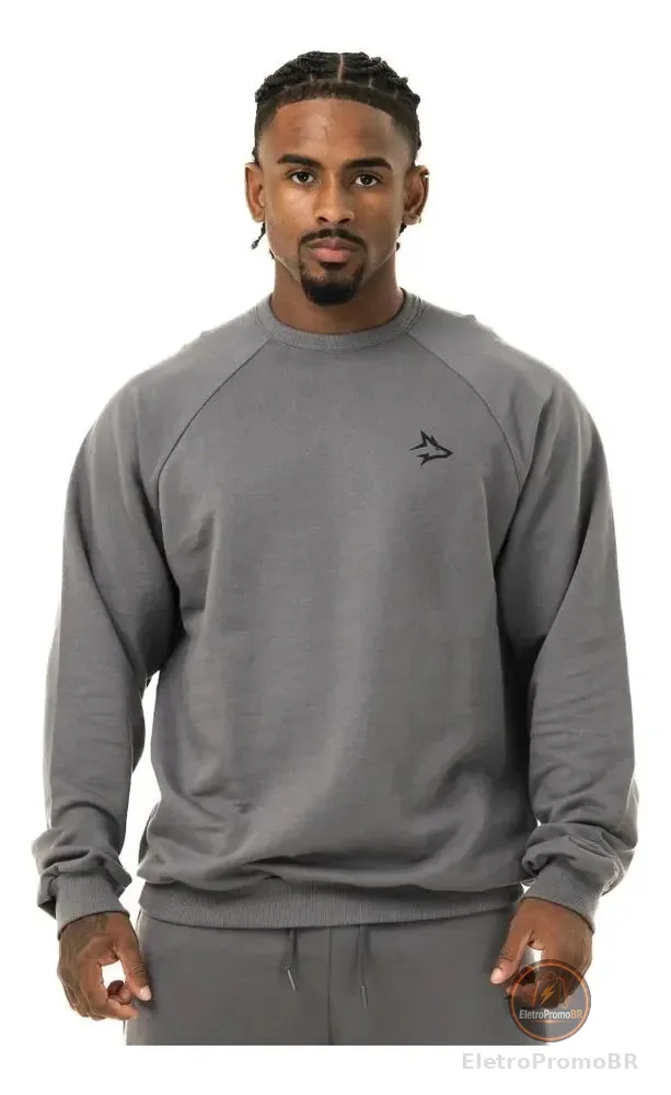 Moletom Masculino New Lupus Inverno Alpha M Cinza