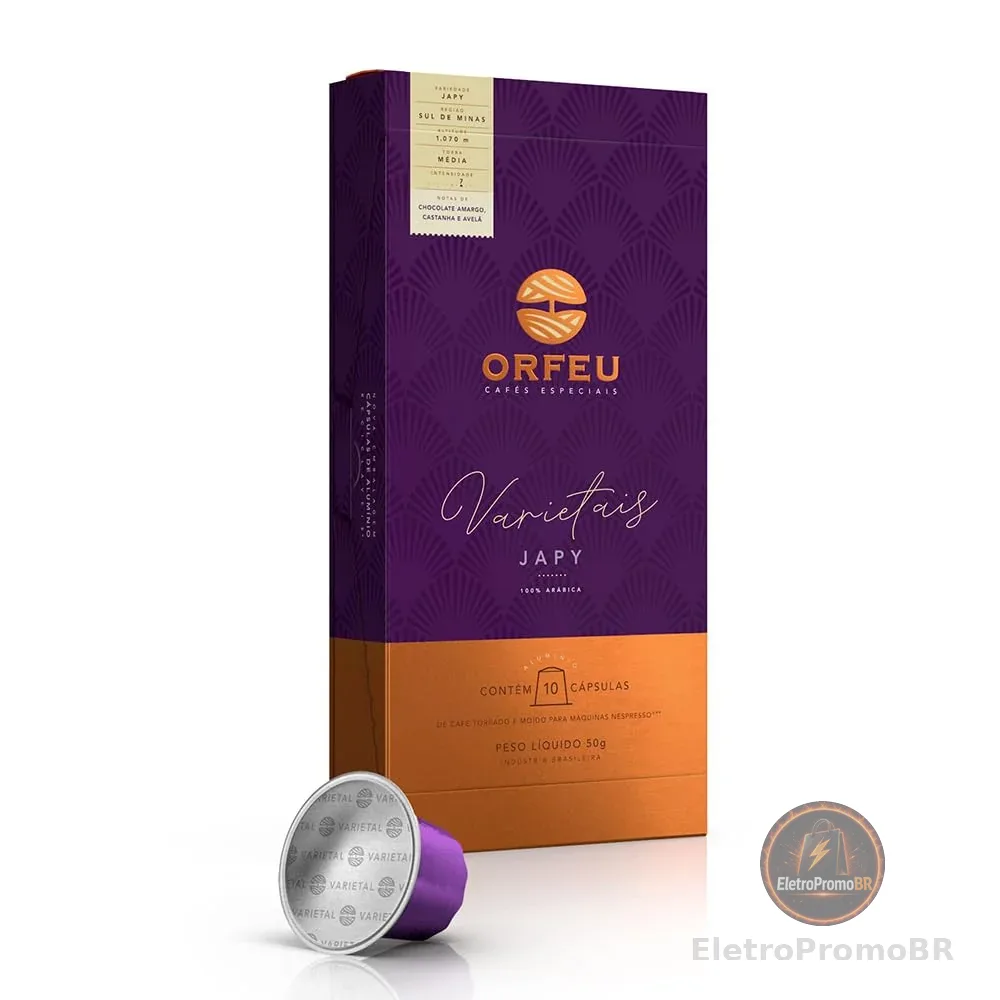 Cápsulas de Café Japy Orfeu, Compatíveis com Nespresso, Contem 10 cápsulas