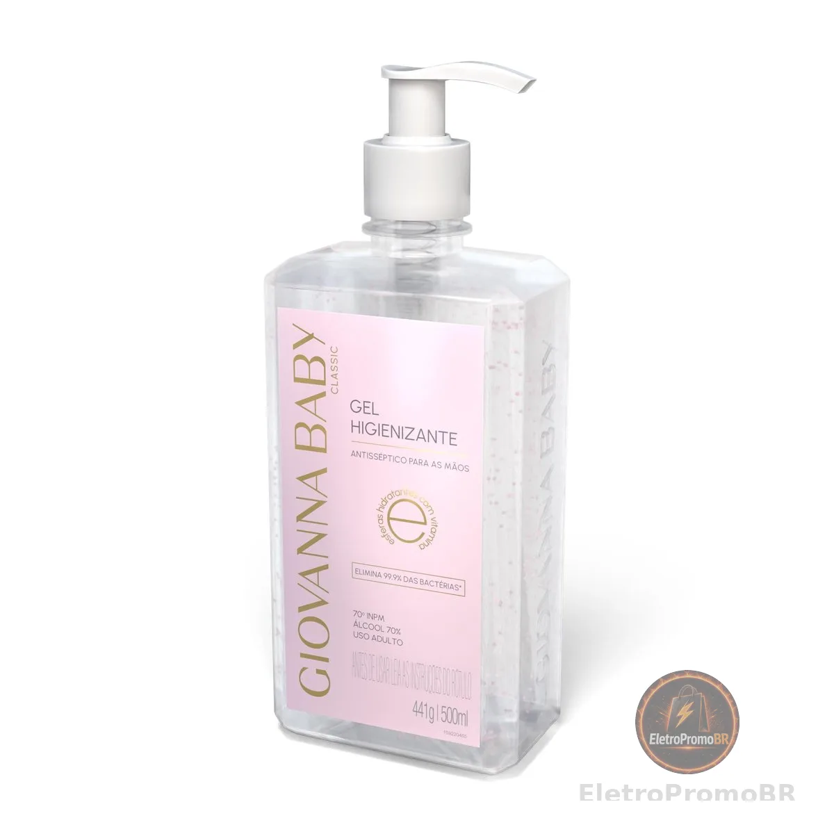 Gel Higienizante 70% Classic 500Ml, GIOVANNA BABY, Rosa