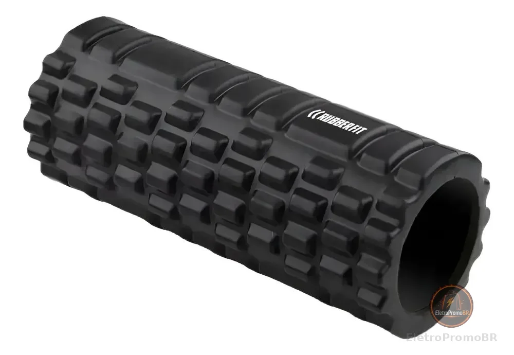 Rolo Massagem Foam Roller Liberação Miofascial Soltura Yoga Preto