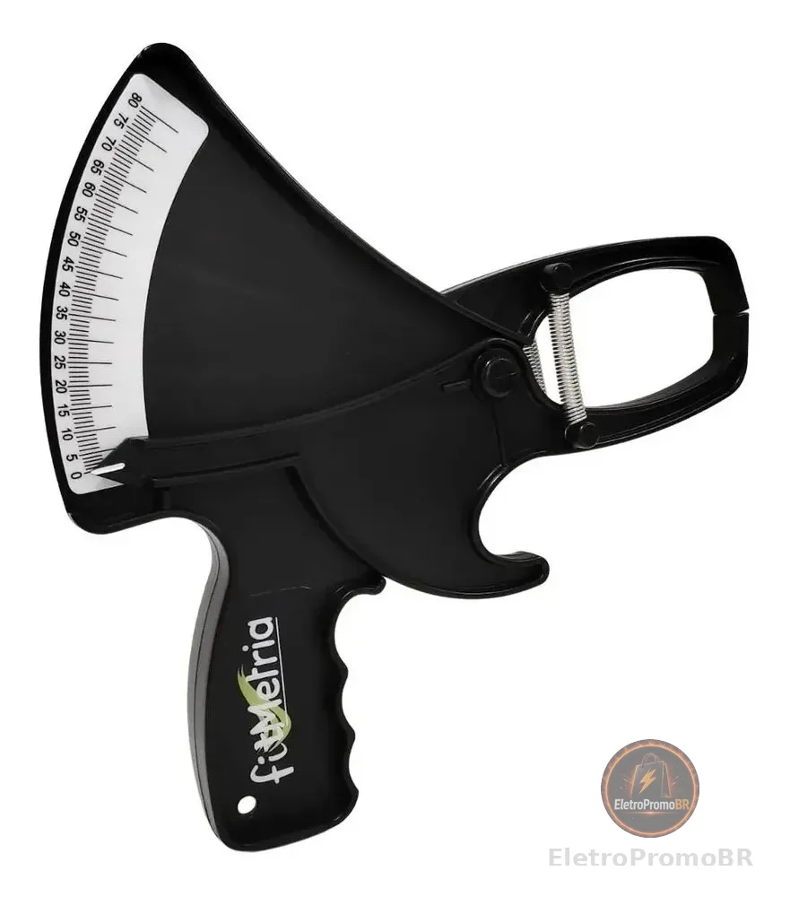 Fitmetria Adipômetro Plicômetro Clínico Medidor De Gordura Corporal Cor Preto
