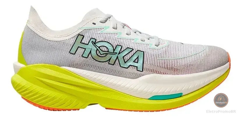 Tênis Masculino Hoka Mach X 2 Cinza/amarelo 42 Br