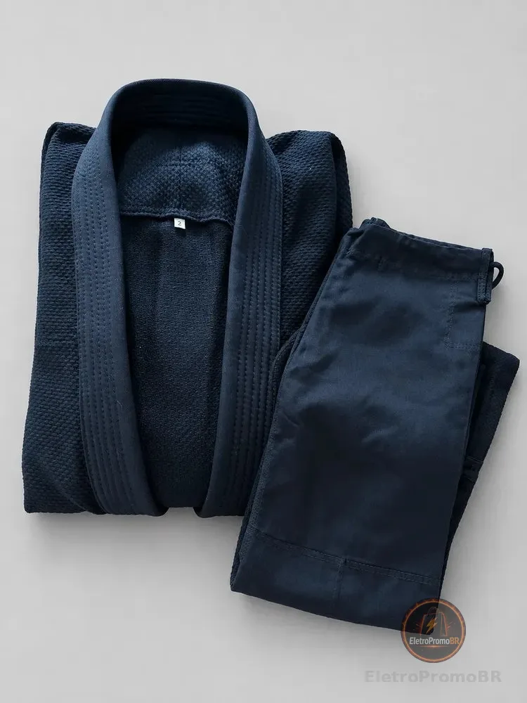 Kimono Jiu-jitsu Trançado  Preto  Preto A3