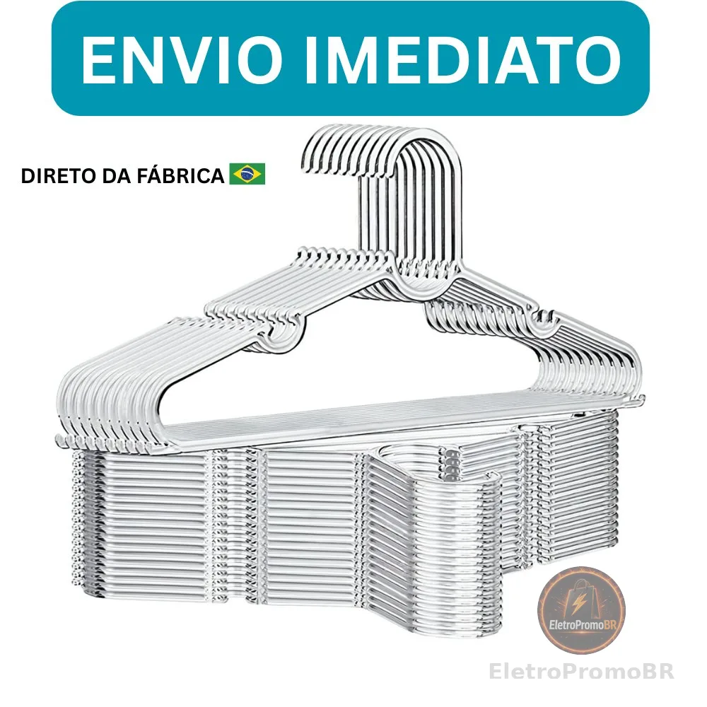 Cabide Acrílico Adulto Kit Cabides Transparente Reforçado Organizar Roupas
