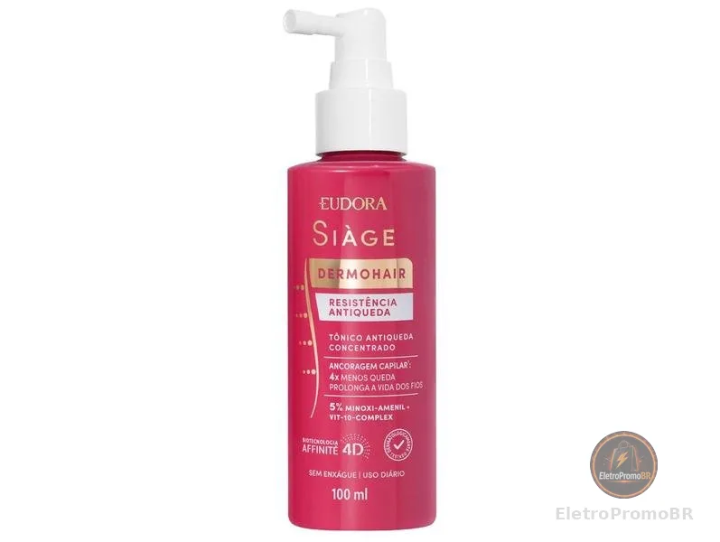 Tônico Capilar Eudora Siàge Dermohair Resistência Antiqueda 100ml