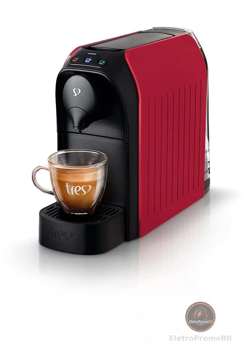 3 Corações TRES Cafeteira Espresso e Multibebida Passione Vermelha - 220V