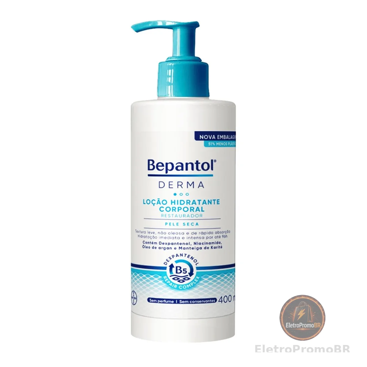 Bepantol Derma Hidratante Corporal Restaurador, Loção para Pele Seca, 400ml