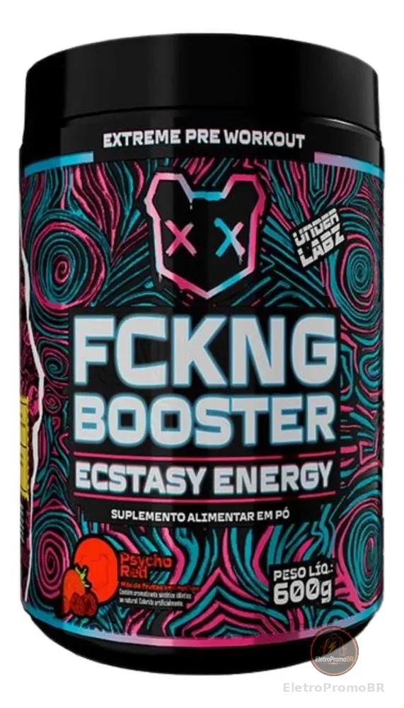 Pré-treino Fckng Booster Pote 600g Under Labz Psycho Red