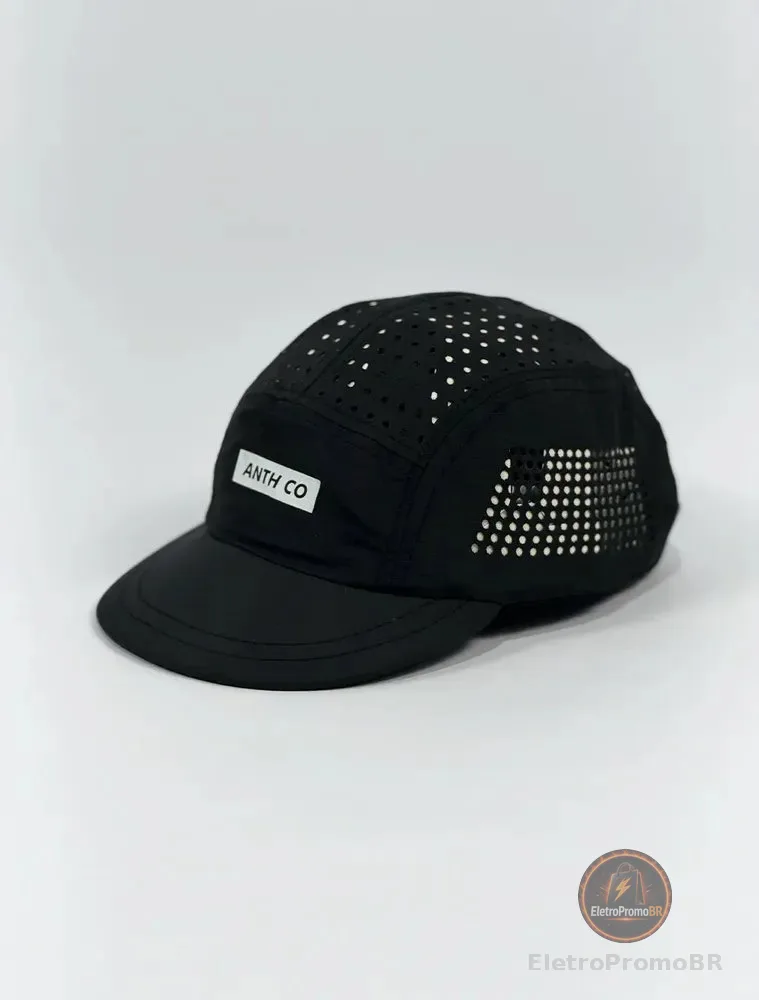 Boné 5 Five Panel Running - Preto - Aba Curta E Flexível Preto Único