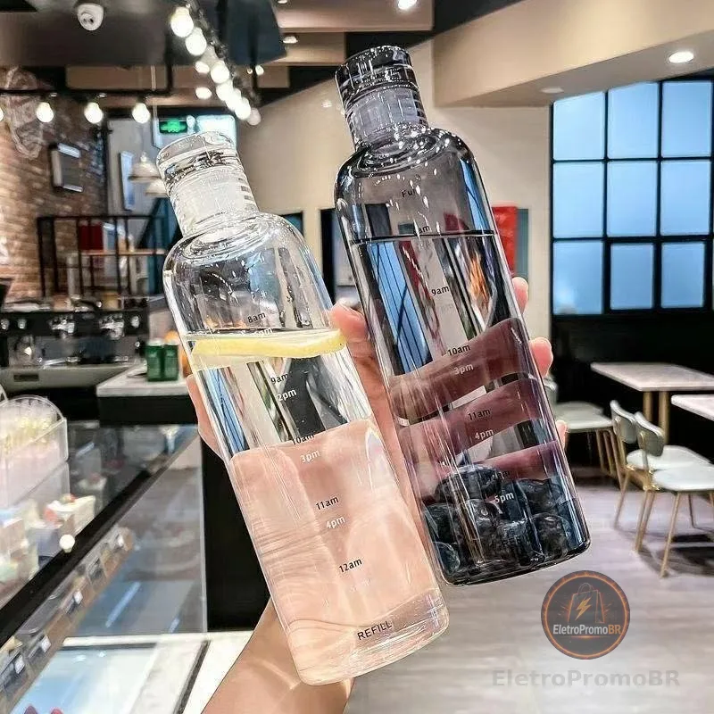 Garrafa de água 750ml cores transparentes