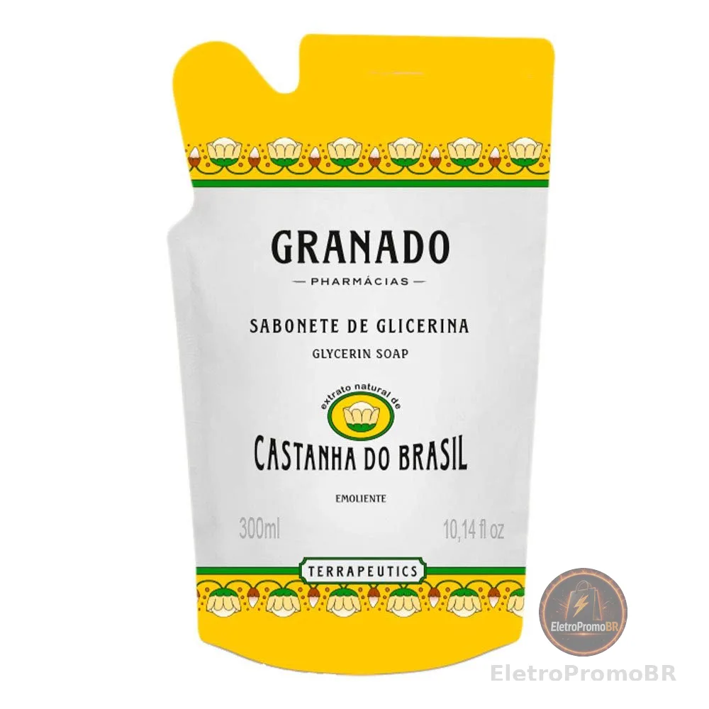 Granado Refil Sabonete Terrapeutics, Castanha Do Brasil, 300ml