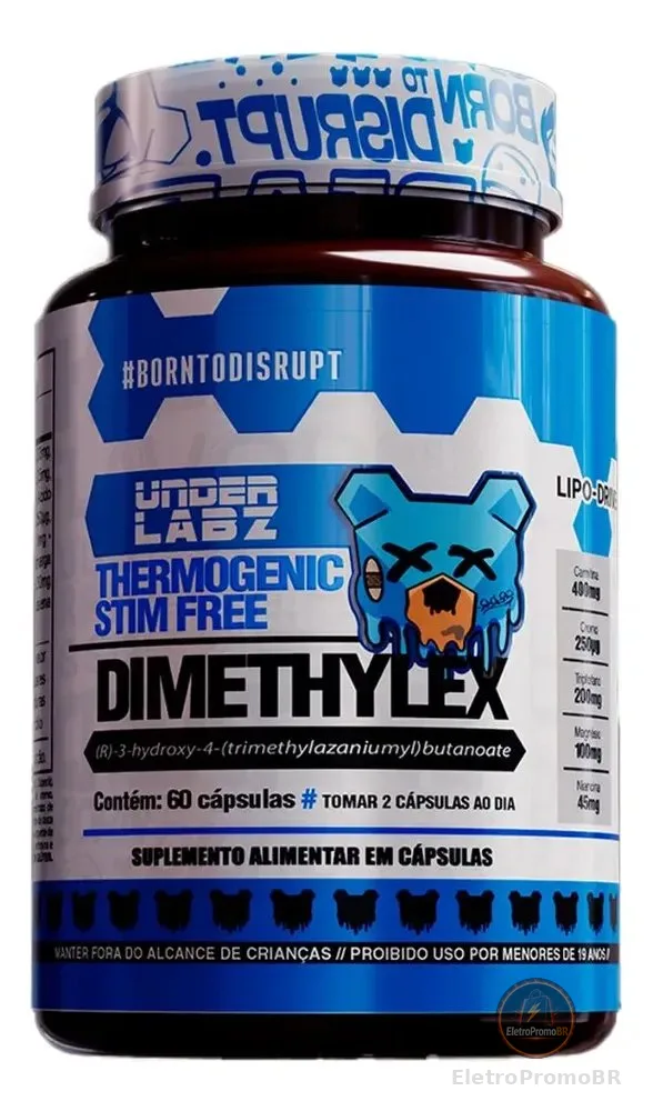 Dimethylex Stim Free Termogenico 60 Capsulas - Under Labz Sem Sabor