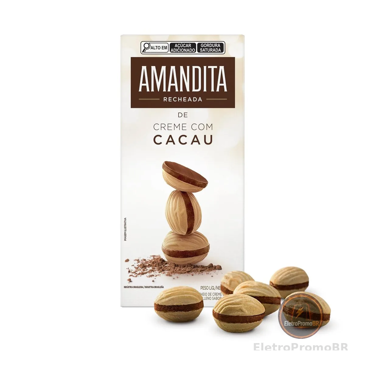 Lacta Amandita - Wafer Recheado Sabor Chocolate 200g