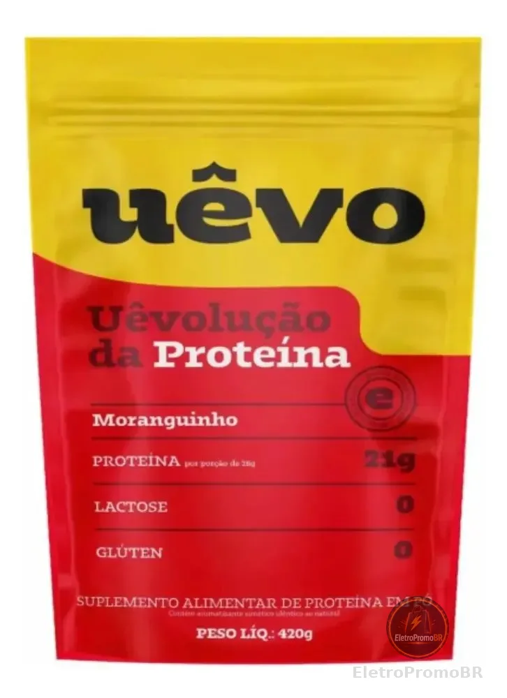 Albumina Proteina Ovo Morango 420g - Uevo Morango