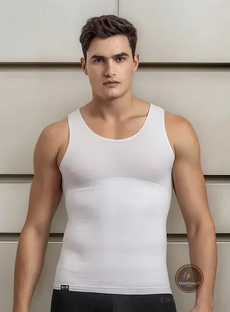 Cinta Modeladora Masculina Colete Redutor Postura Reforço