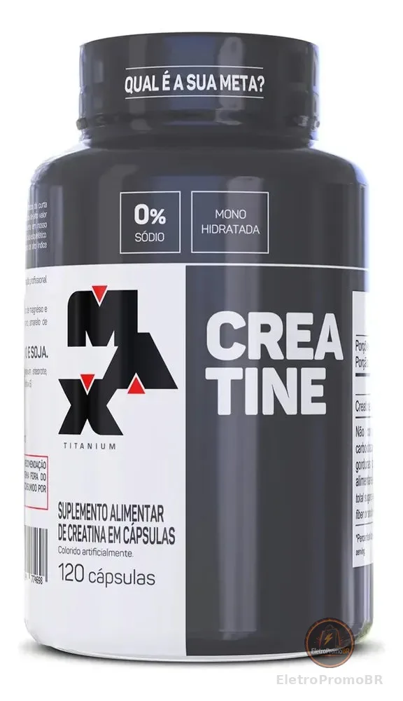 Suplemento Em Cápsulas Max Titanium Creatina Pote 120 Caps
