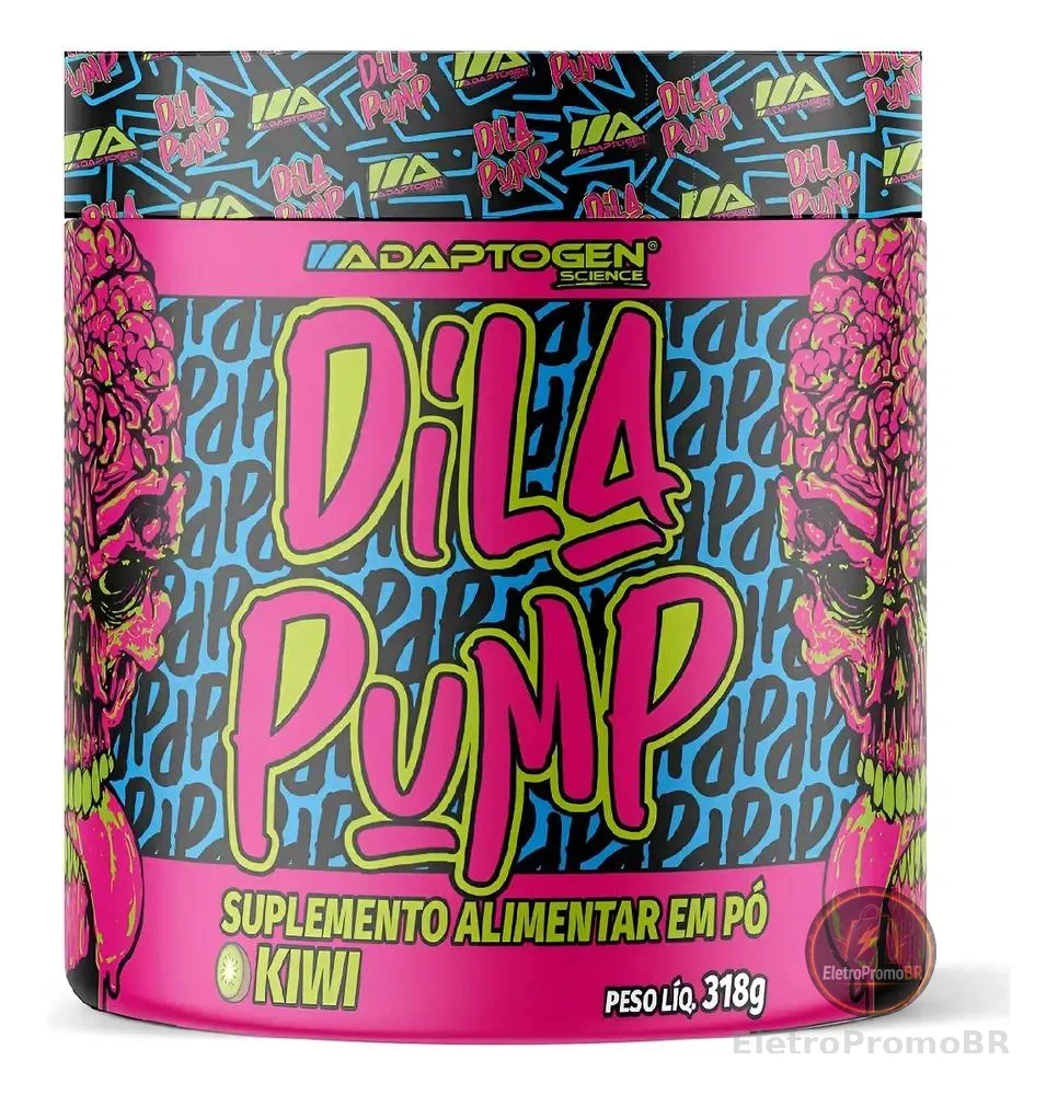 Pre Treino Dila Pump Sem Cafeína Adaptogen Pote De 318g Kiwi Kiwi