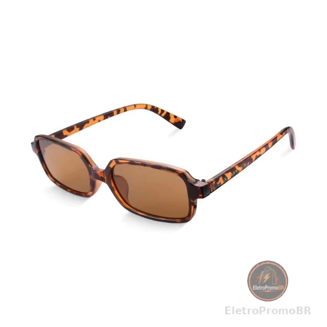 Óculos de Sol Retangular Ibiza Tortoise Clássico Retrô Unissex Proteção UV400 Premium Estilo Moderno