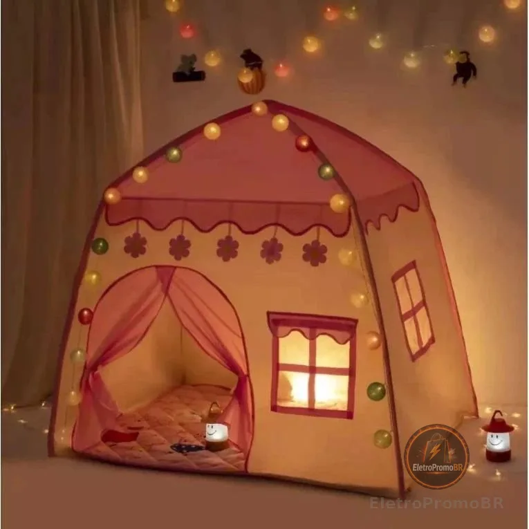 Barraca Tenda menina cabana casa menino Infantil Dobrável Menor Preço com/sem luz promocao