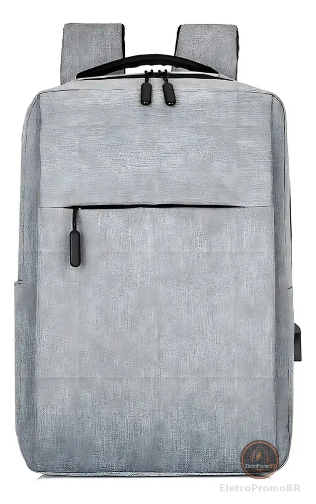 Mochila Executiva Impermeável 25l Masculina Cor Petro Cor Cinza Desenho Do Tecido Liso