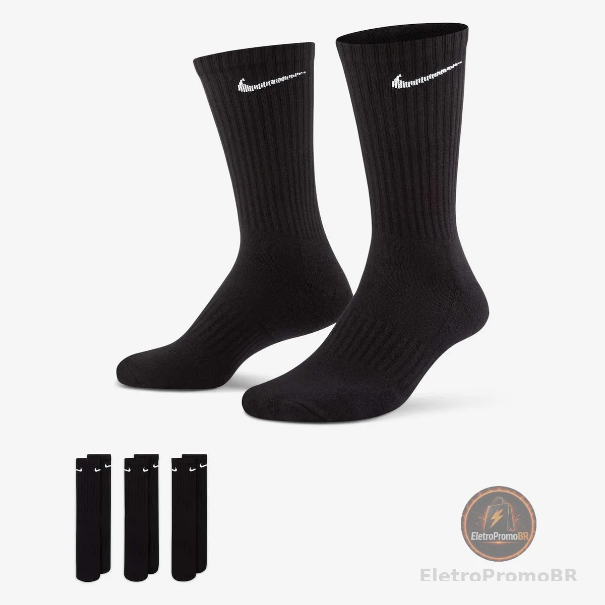 Meia Nike Everyday Cushioned (3 Pares) Unissex