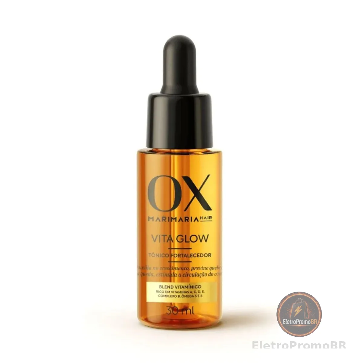 Tônico Fortalecedor Vita Glow Ox Mari Hair para Cabelos Ressecados Enfraquecidos 30ml
