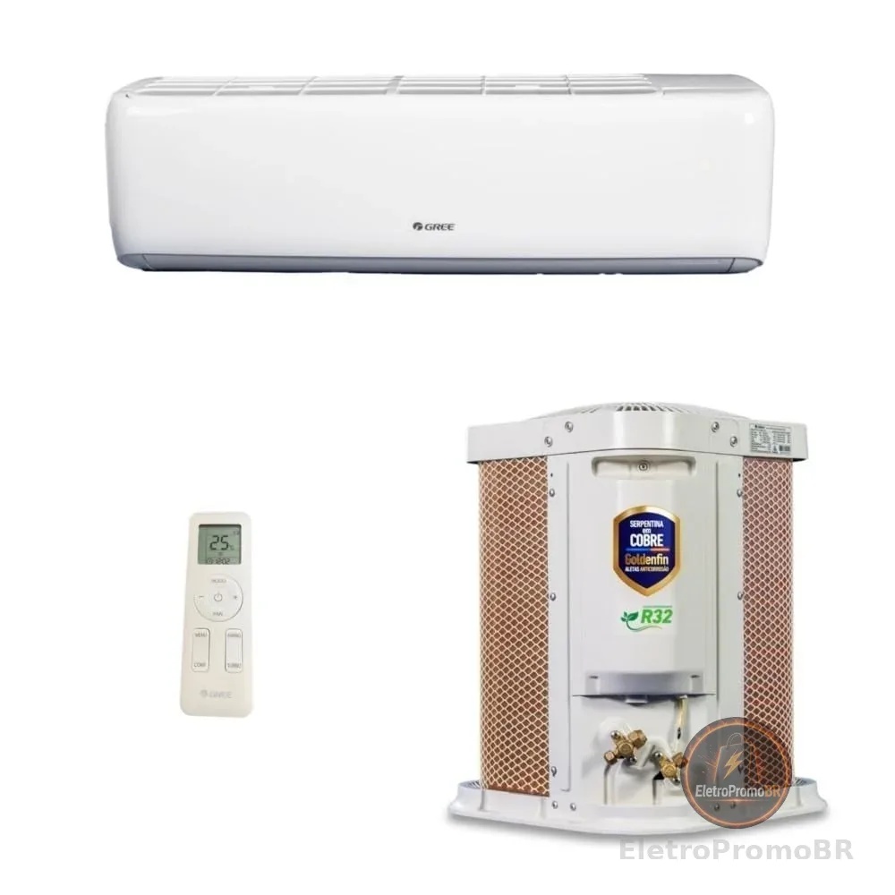 Ar Condicionado Split Hi Wall Gree G-Top Auto Inverter 9000 BTU/h Frio GWC09ATB-D6DNA1A/I – 220 Volts
