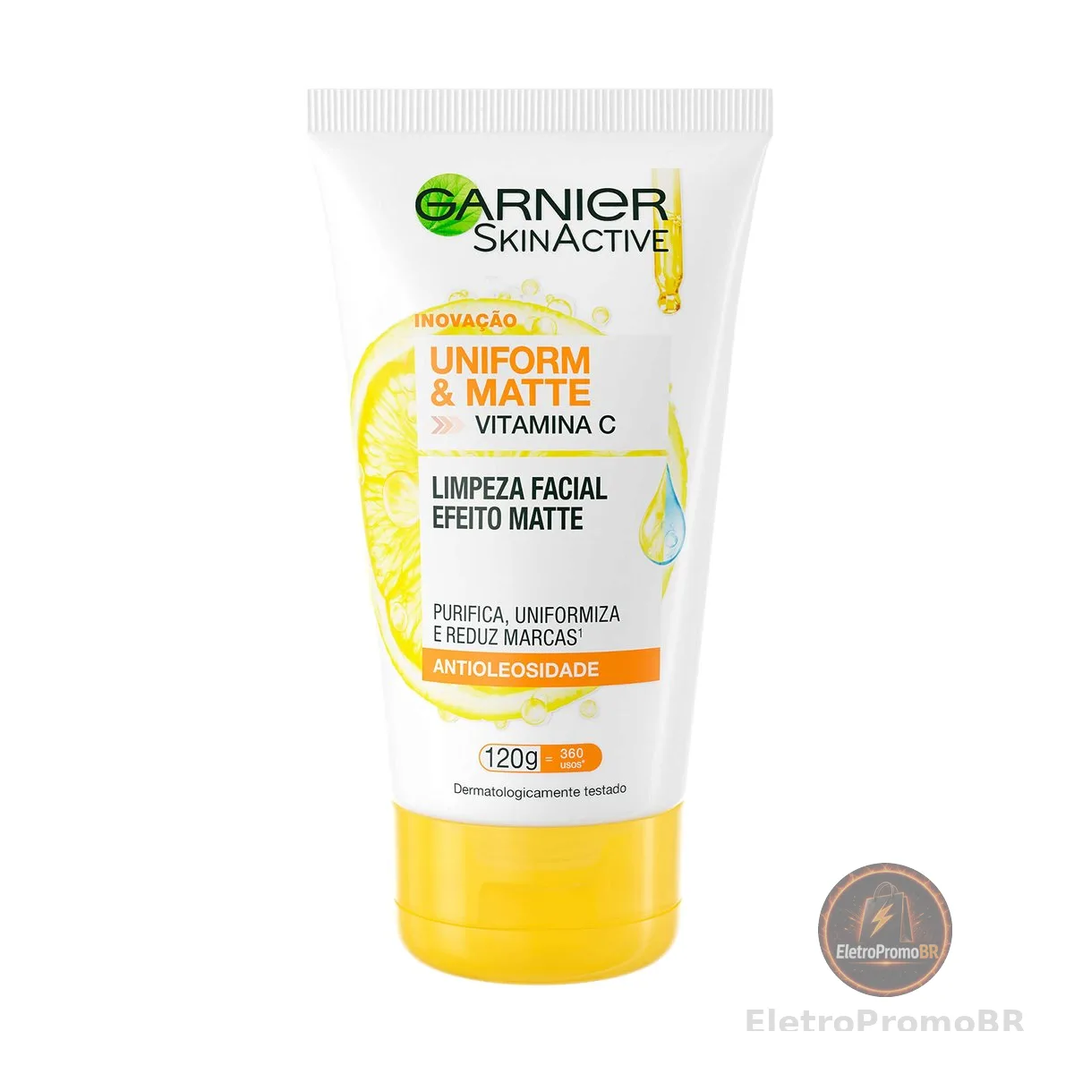 Garnier Uniform & Matte Sabonete Facial Antioleosidade, Vitamina C 120g