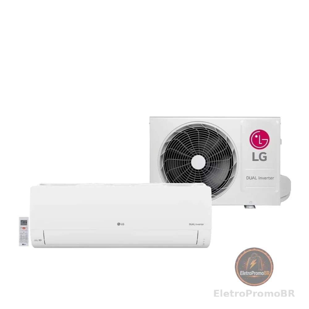 LG Ar Condicionado Split LG AI Dual Inverter Compact 9000 BTU/h Frio S3-Q09AAQAK - 220 Volts